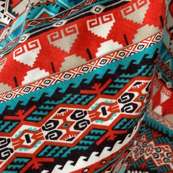 NWOT Aztec boho maxi skirt w/ elasticated waist S - Picture 2 of 5